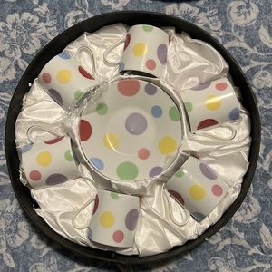I. Godinger & Co. Espresso Set Polka Dots NWOT
